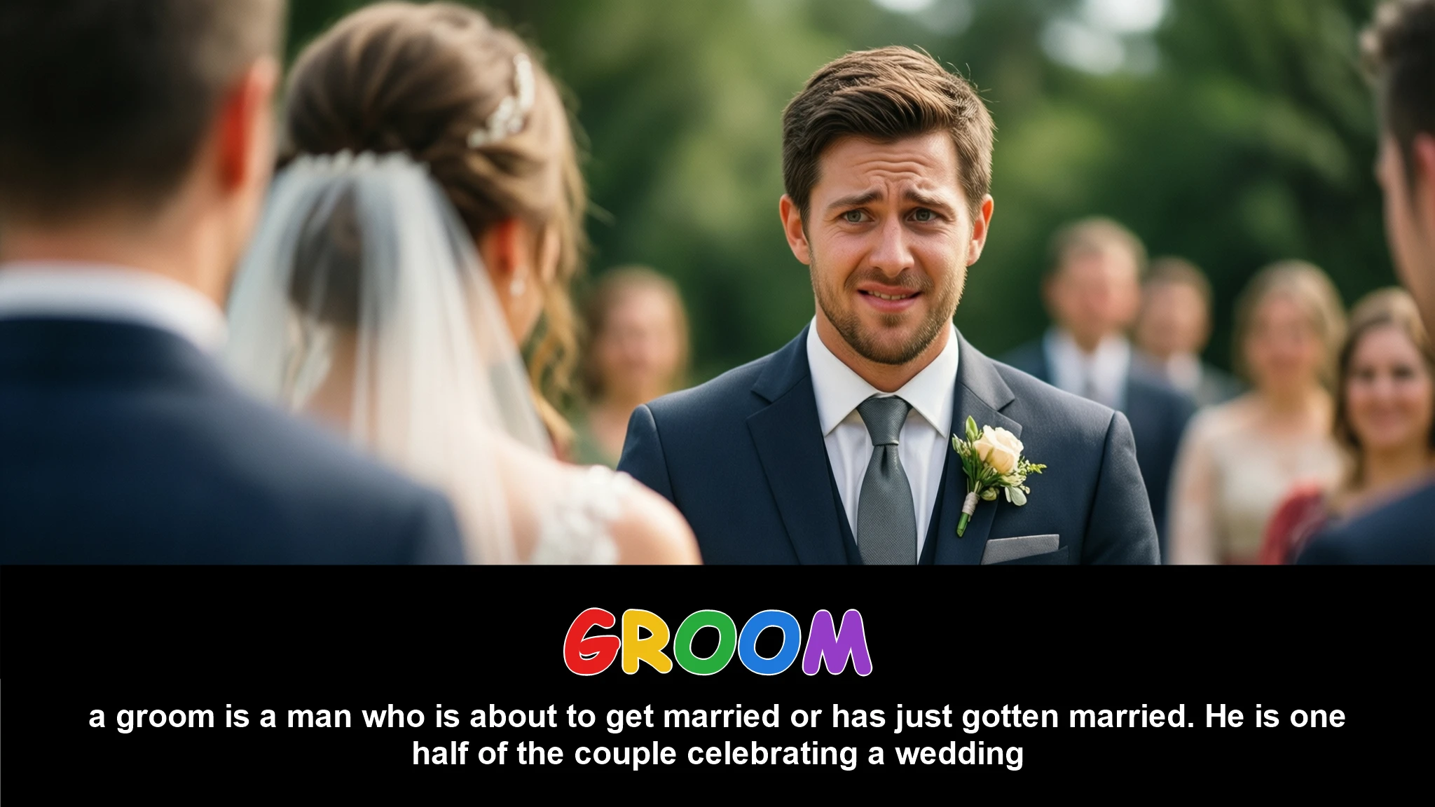 English Illustration for groom